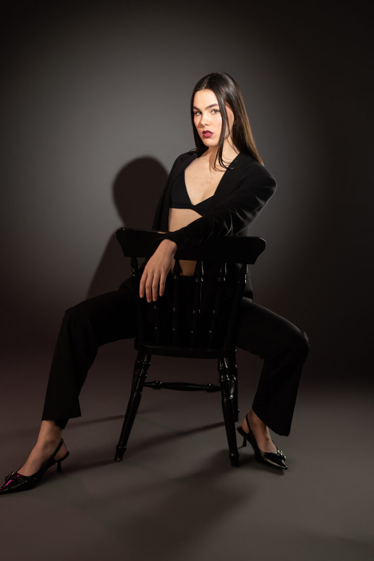 The Models model Elizabeth showcasing Cog's Colours of the week